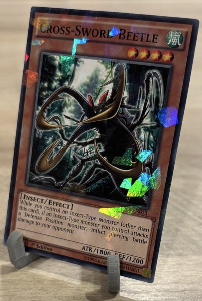Yu Gi Oh Cross Sword Beetle 1st Edition Starfoil Rare NO RESERVE Carousel 1