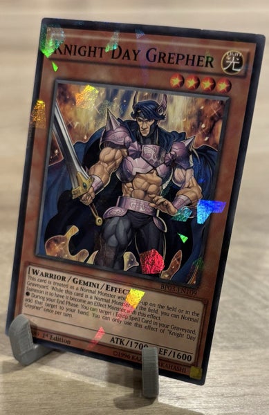 Yu Gi Oh Knight Day Grepher 1st Edition Starfoil Rare NO RESERVE Carousel 1