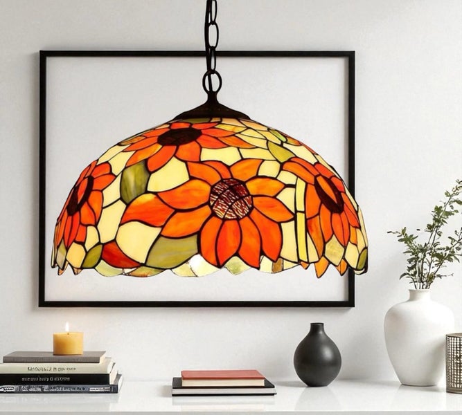 Large 40cm (16") Shade Tiffany Pendant Light Carousel 2
