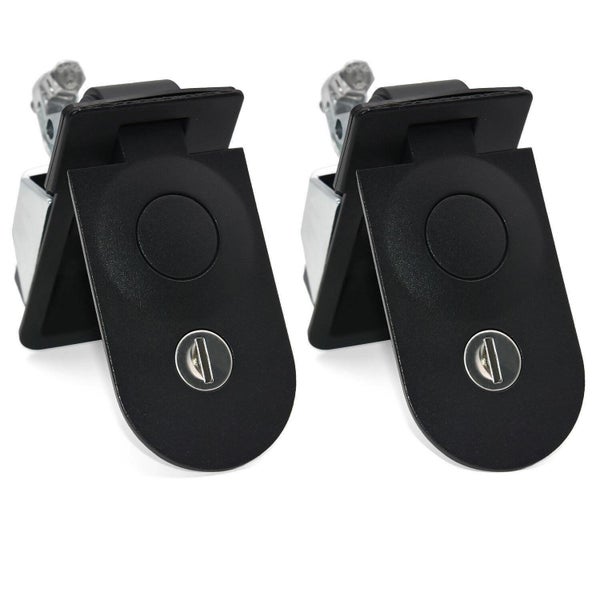2pcs Compression Black Flush Mount Push Locks Latch Tool Box Camper Trailer Carousel 2