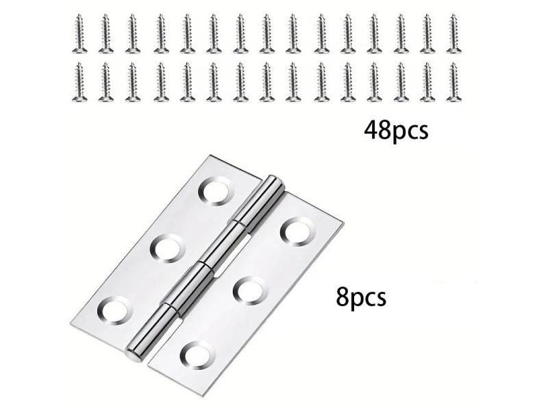 4/8pcs/set Stainless Steel Folding Hinge 2 Inch Door And Window Hinge Is Carousel 1