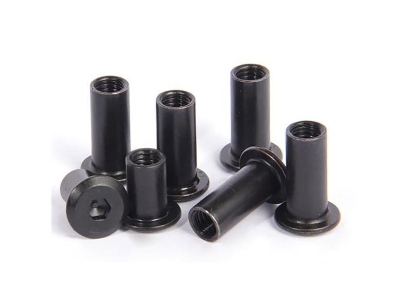 10pcs M3 M4 M5 M6 M8 Black Zin Plated Large Flat Hex Hexagon Socket Head Rivet Carousel 1