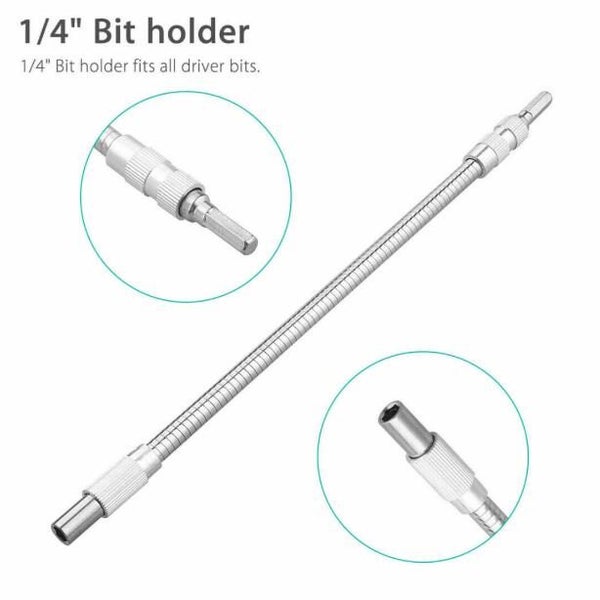 300mm Screwdriver Extension Socket Holder Adapter for 1/4" Hex Drill Bit Carousel 2
