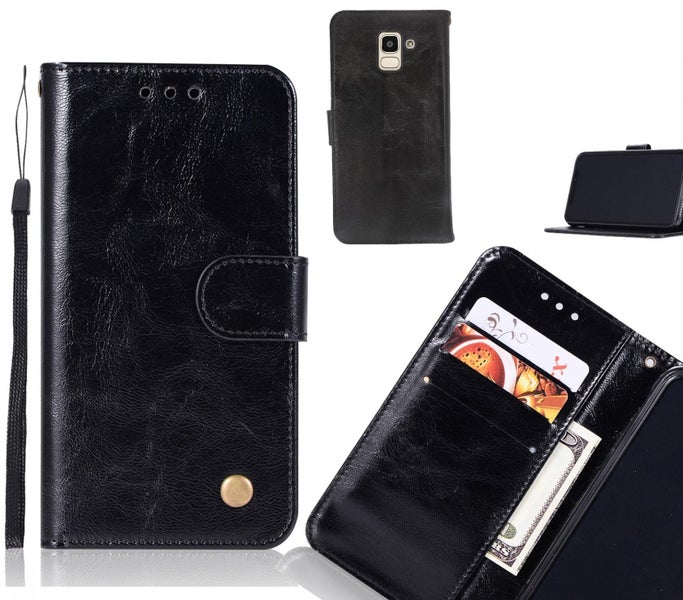 Galaxy J6 Case Vintage Fine Leather Wallet Case Carousel 1