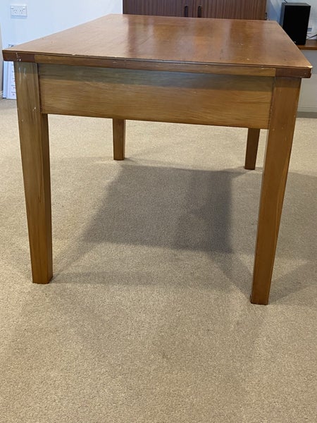 Mid century solid wood office desk with drawers Carousel 2
