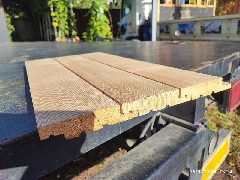 $13.99 THERMALLY MODIFIED ! Siberian Larch Vertical/Horizontal Cladding Profile64228991692931112