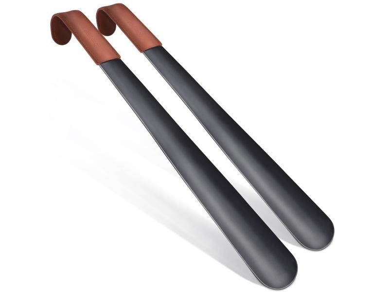 Extra Long Shoe Horn Lifter 42cm Long Handled Shoe Horns With Leather Strap Carousel 1