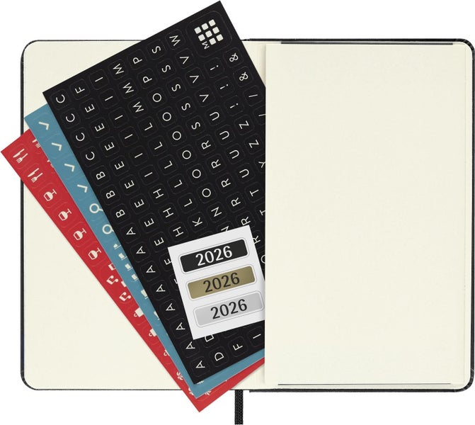 Moleskine: 2026 Diary Pocket Hard Cover 12 Month Horizontal Weekly - Black Carousel 5