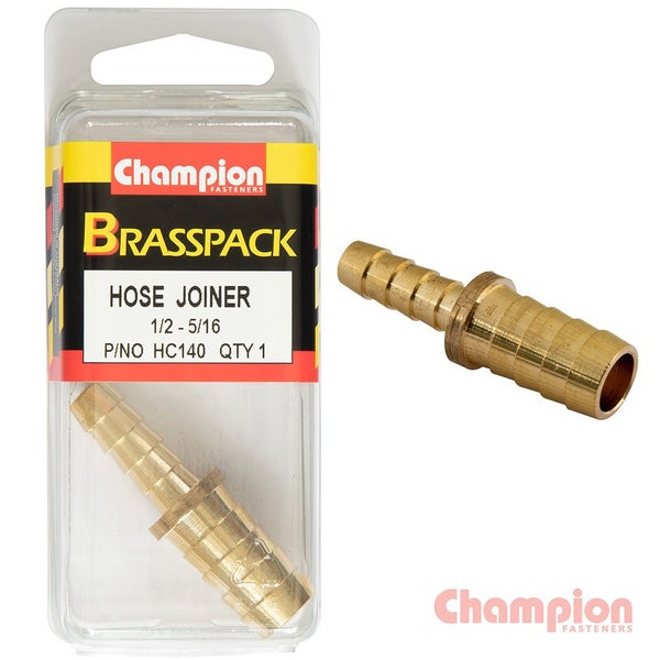 Champion Hose Joiner Brass Reducing 1/2 - 5/16 Carousel 1