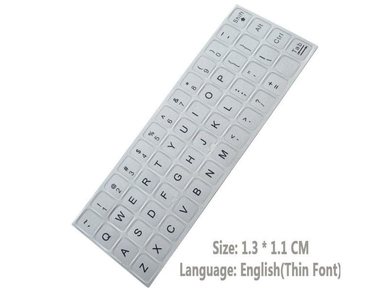 SR Matte Silver Keyboard Stickers English French Russian Italian German Arabic Carousel 1