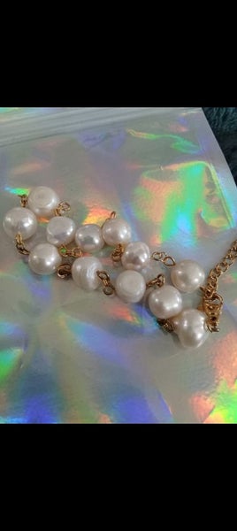 Real Pearl Bracelet on Stainless Steel Chain Carousel 2