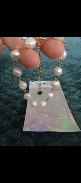 Real Pearl Bracelet on Stainless Steel Chain Carousel 1