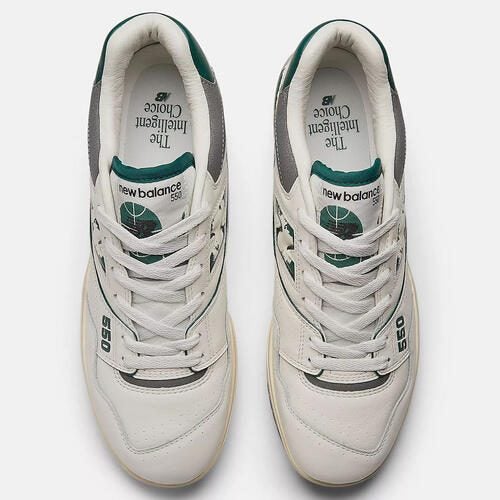 NEW BALANCE 550 SEA SALT WITH MARSH GREEN AND SHADOW GREY D Carousel 5