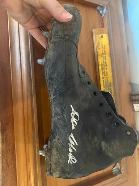 Don Clarkes signed worn boot (a portion of sale will go to Stanhope School)63617476463489111