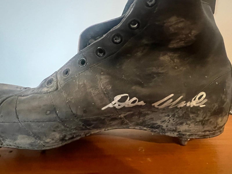 Don Clarkes signed worn boot (a portion of sale will go to Stanhope School)63617476463489112