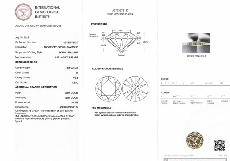 $1 RES ~ $1590 Retail * 1.03ct Diamond Round Brilliant Carousel 9