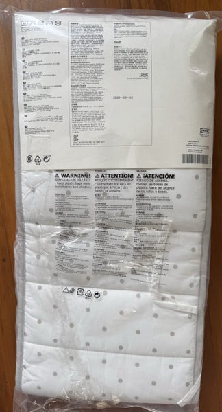 IKEA LENAST Bumper pad, dotted/white grey, 60x120 cm Carousel 2