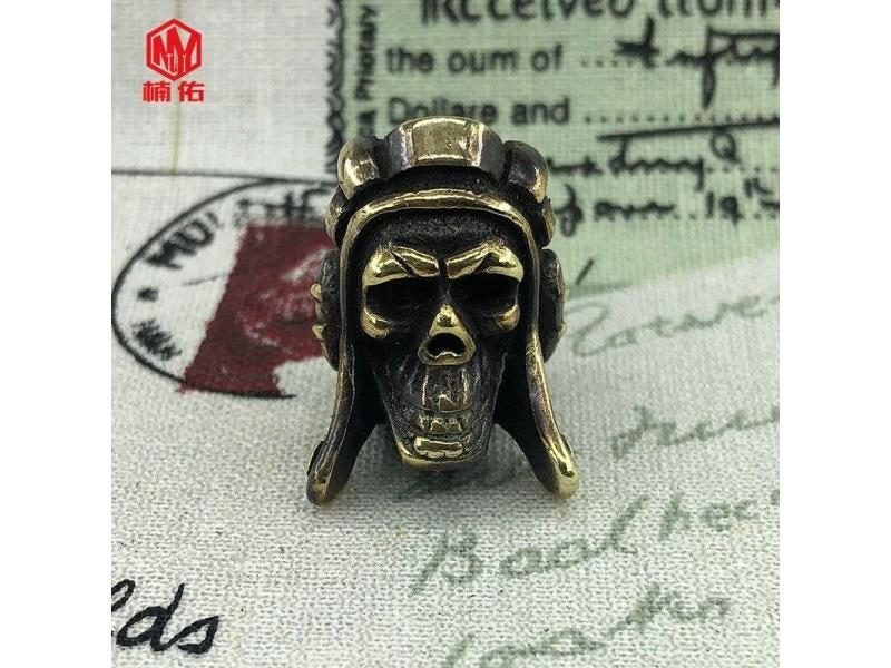 1PC Multicolor Copper Retro Brass Knife Beads Lanyard Pendants Paracord Beads Carousel 1