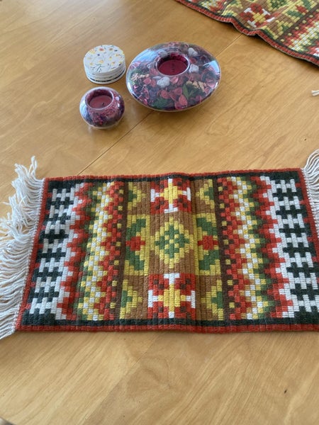Set of 2 hand Norwegian placemats crafted in wool!! Carousel 1