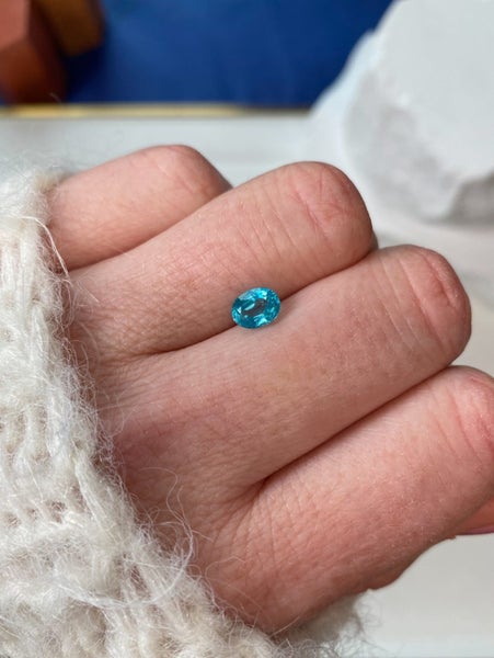 $1 RES ~ $1390 Buy Now * 1.00ct Apatite Rare Paraiba Green Carousel 1