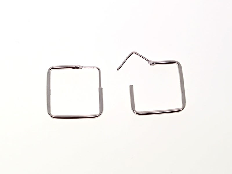 Sterling Silver Square Hoop Earrings | 17mm | Gift Boxed63617622748419111