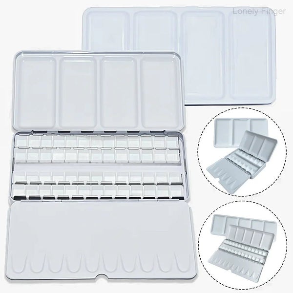 Craft Storage Box 48 Compartments Empty Washable Paint / Watercolor Palette Tin64439436792195114
