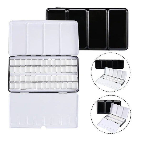 Craft Storage Box 48 Compartments Empty Washable Paint / Watercolor Palette Tin64439436792195110