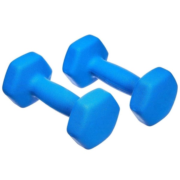 2x9kg Color Rubber Hex Dumbbells Carousel 2