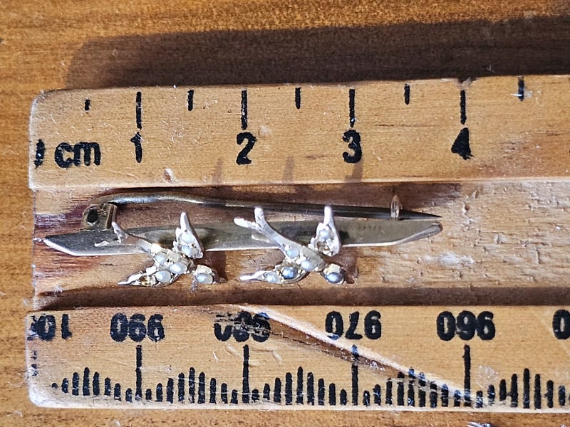 Victorian 9ct Gold Swallows & Seed Pearls Brooch 1.36gm Carousel 13