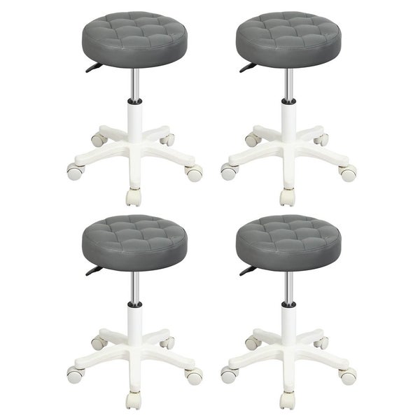 Levede 4x Bar Stools Rolling Salon Chair Swivel Stool Adjustable Height Work SPA Carousel 1