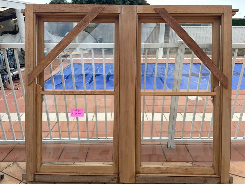 Western Red Cedar weight & cord timber window. (manufactured never installed)63953003590146111