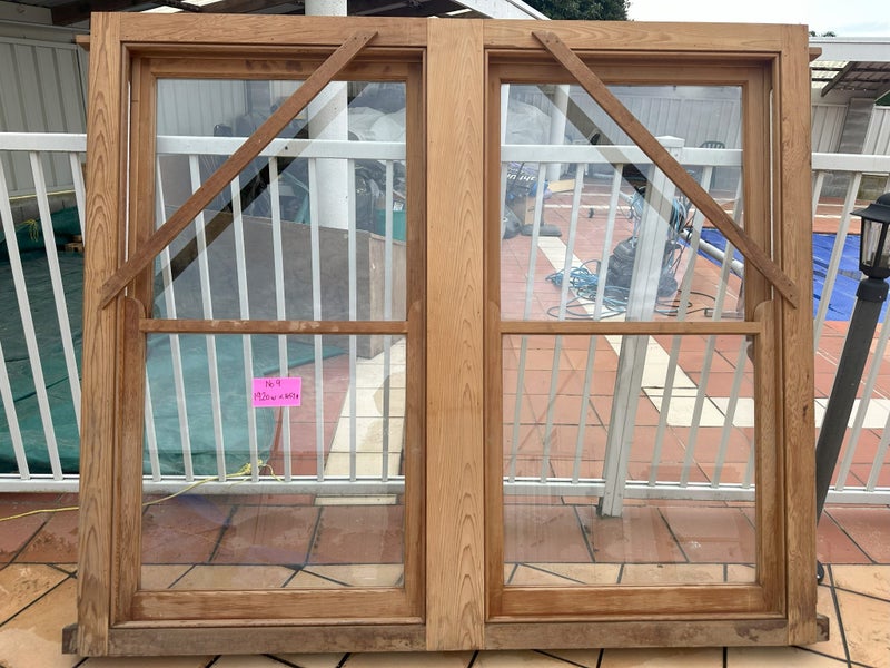 Western Red Cedar weight & cord timber window. (manufactured never installed)63953003590146112