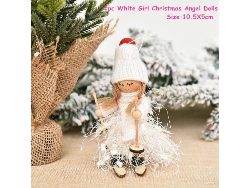 New Year Gift Cute Christmas Angel Doll Xmas Tree Ornament Noel Deco Christmas Carousel 1
