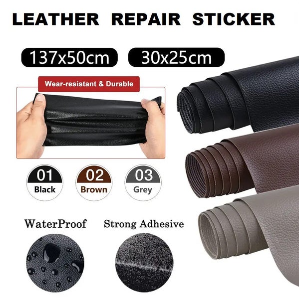 Self Adhesive Leather Repair Patch Grey Carousel 1