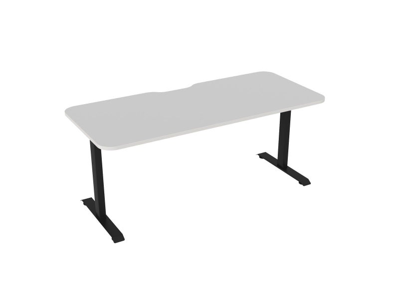 Knight's Haven 1800mm x 800mm Fixed Height Single Sided Desk, Black Frame, Sc... Carousel 2