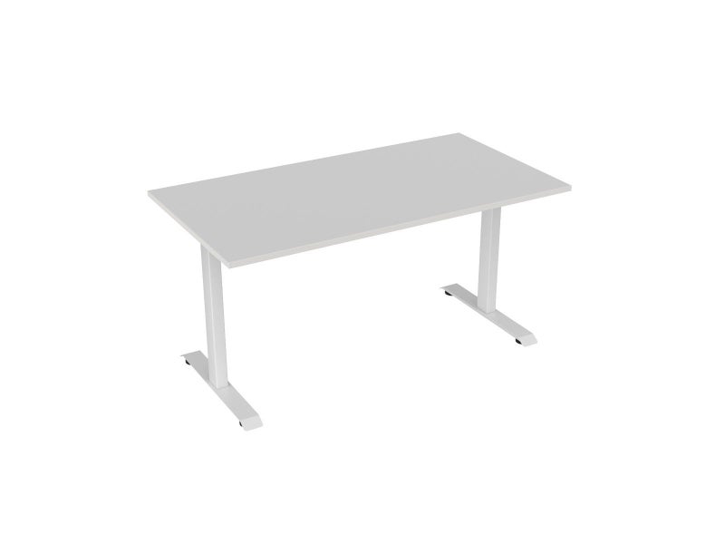 Knight's Haven 1600mm x 800mm Fixed Height Single Sided Desk, White Frame, Ch... Carousel 2