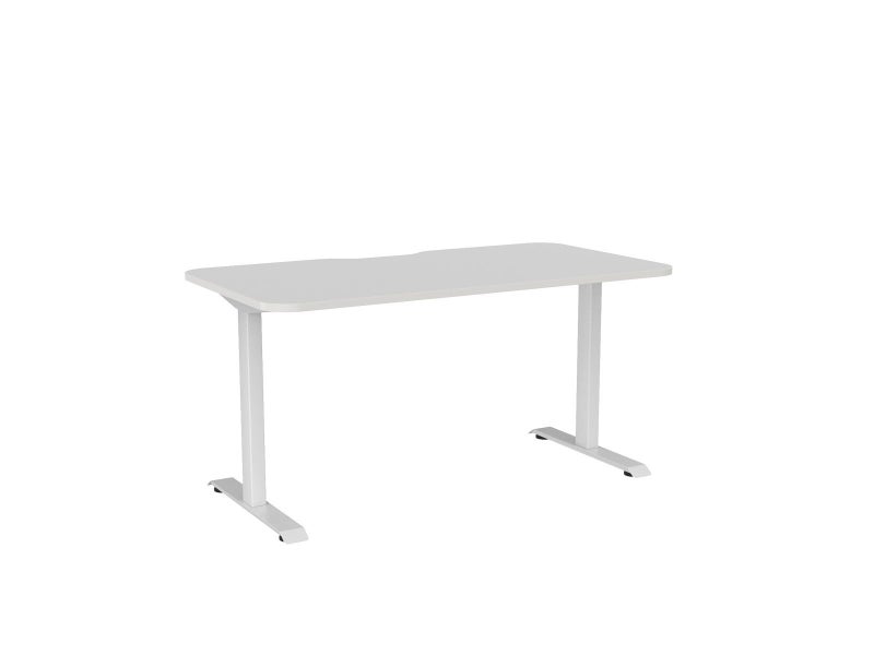Knight's Haven 1500mm x 800mm Fixed Height Single Sided Desk, White Frame, Sc... Carousel 1