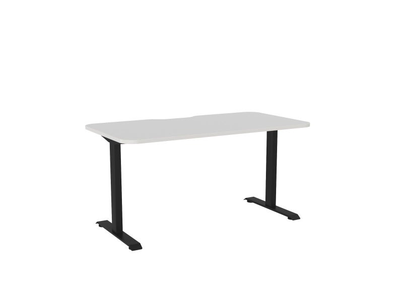 Knight's Haven 1500mm x 800mm Fixed Height Single Sided Desk, Black Frame, Sc... Carousel 1