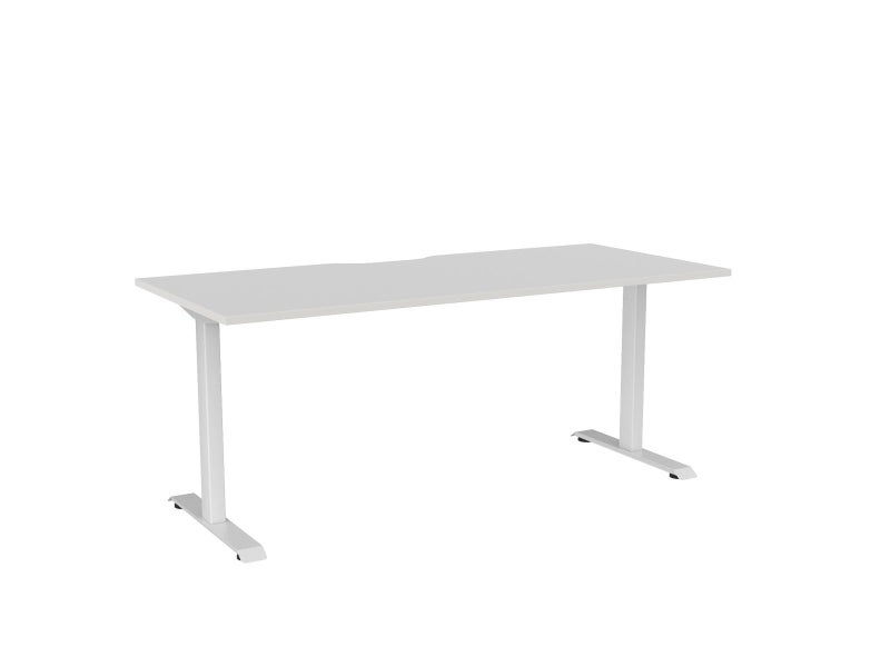 Knight's Haven 1800mm x 800mm Fixed Height Single Sided Desk, White Frame, Sc... Carousel 1