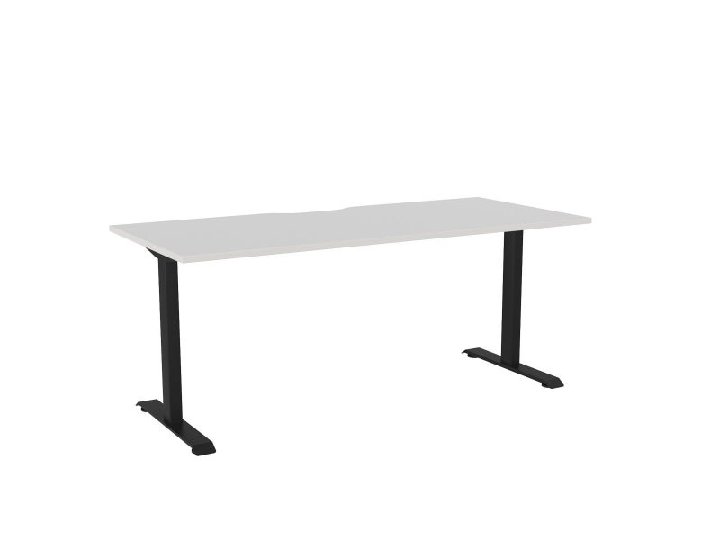 Knight's Haven 1800mm x 800mm Fixed Height Single Sided Desk, Black Frame, Sc... Carousel 1