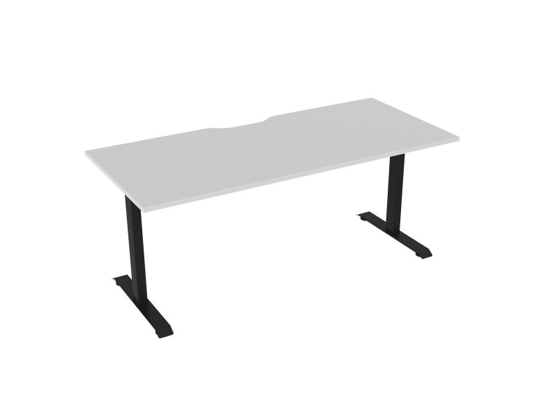 Knight's Haven 1800mm x 800mm Fixed Height Single Sided Desk, Black Frame, Sc... Carousel 2