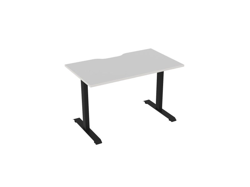 Knight's Haven 1200mm x 700mm Fixed Height Single Sided Desk, Black Frame, Sc... Carousel 2
