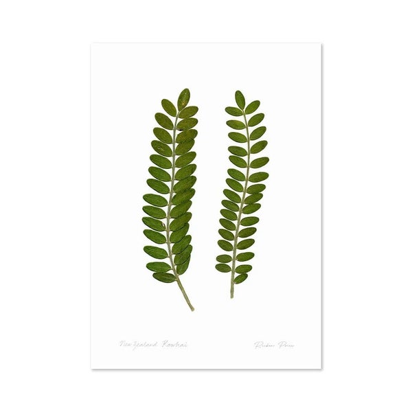 Flora Kowhai Leaves A3 Print Carousel 1