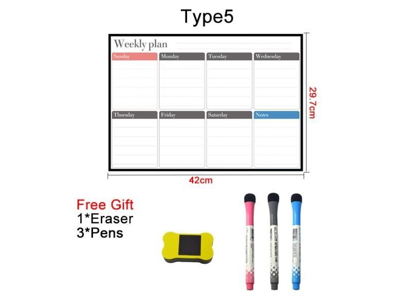 A3 Dry Erase Magnetic Monthly Weekly Planner Calendar Markers Whiteboard Fridge Carousel 1