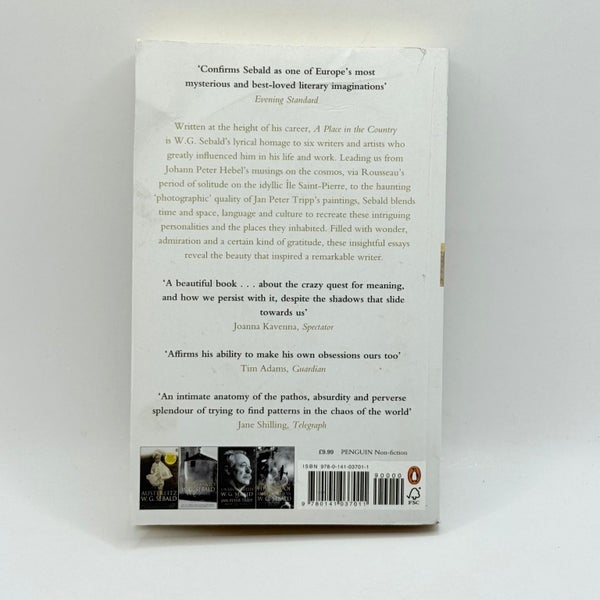 A Place in the Country by W.G. Sebald , Jo Catling64214092549890111