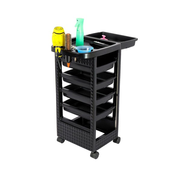 Hair Salon Trolley Tool Storage Cart Spa Beauty Stand 6 Tier Carousel 10