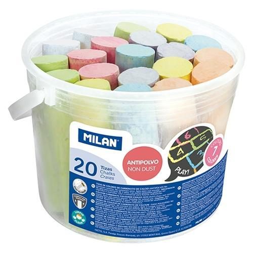 Milan Jumbo Coloured Chalk 20's Carousel 1