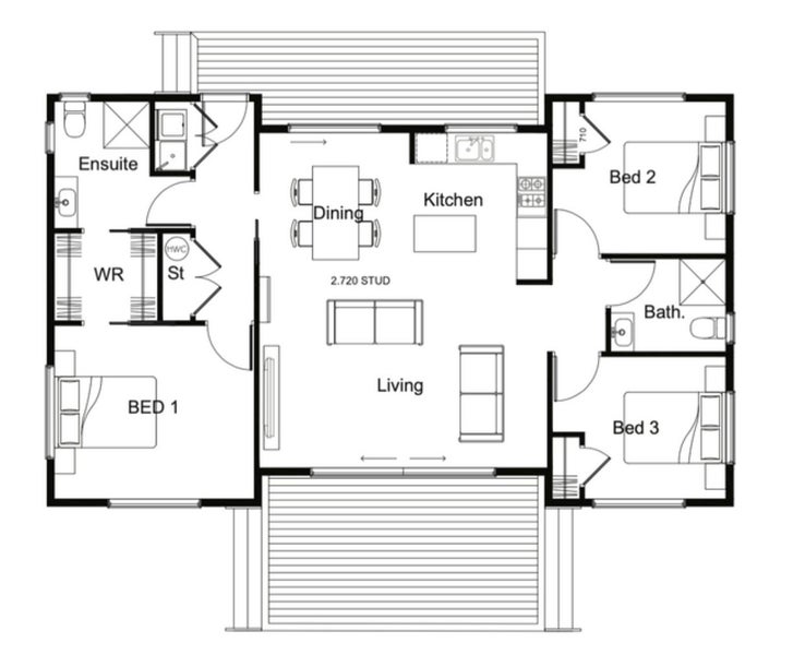 99m2 Modular Home for sale | 3 Double Bedrooms | Emerald Carousel 2