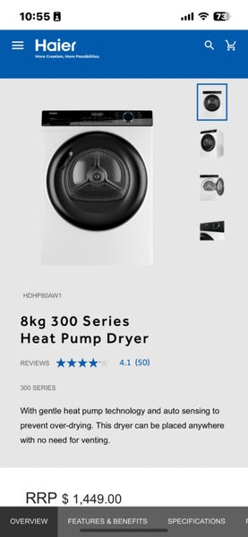Brand New Haier Heat Pump Dryer63617612563842113