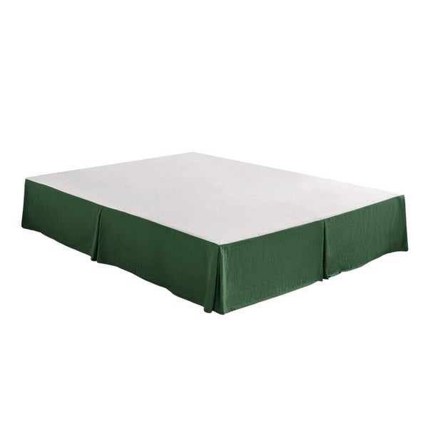 Dreamaker Superfine Washed Microfibre Pleated Valance Hunter Green Super King Carousel 14